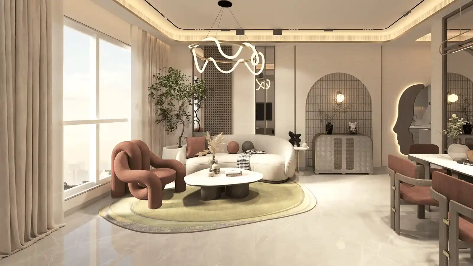 Spacious living room at Suraj Estate Dadar Mumbai