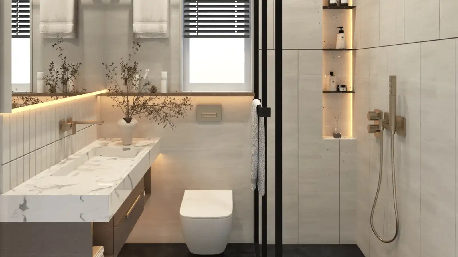 Luxury bathroom design at Suraj Estate Dadar Mumbai